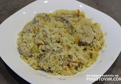 Рис с куриным филе на сковороде рецепт