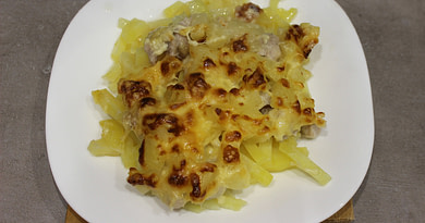 готовим картошка с курицей и ананасами в духовке рецепт
